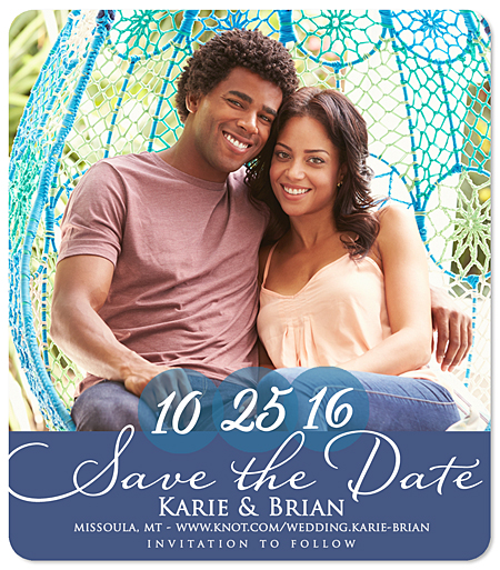 "Date Circles" Save the Date Magnet